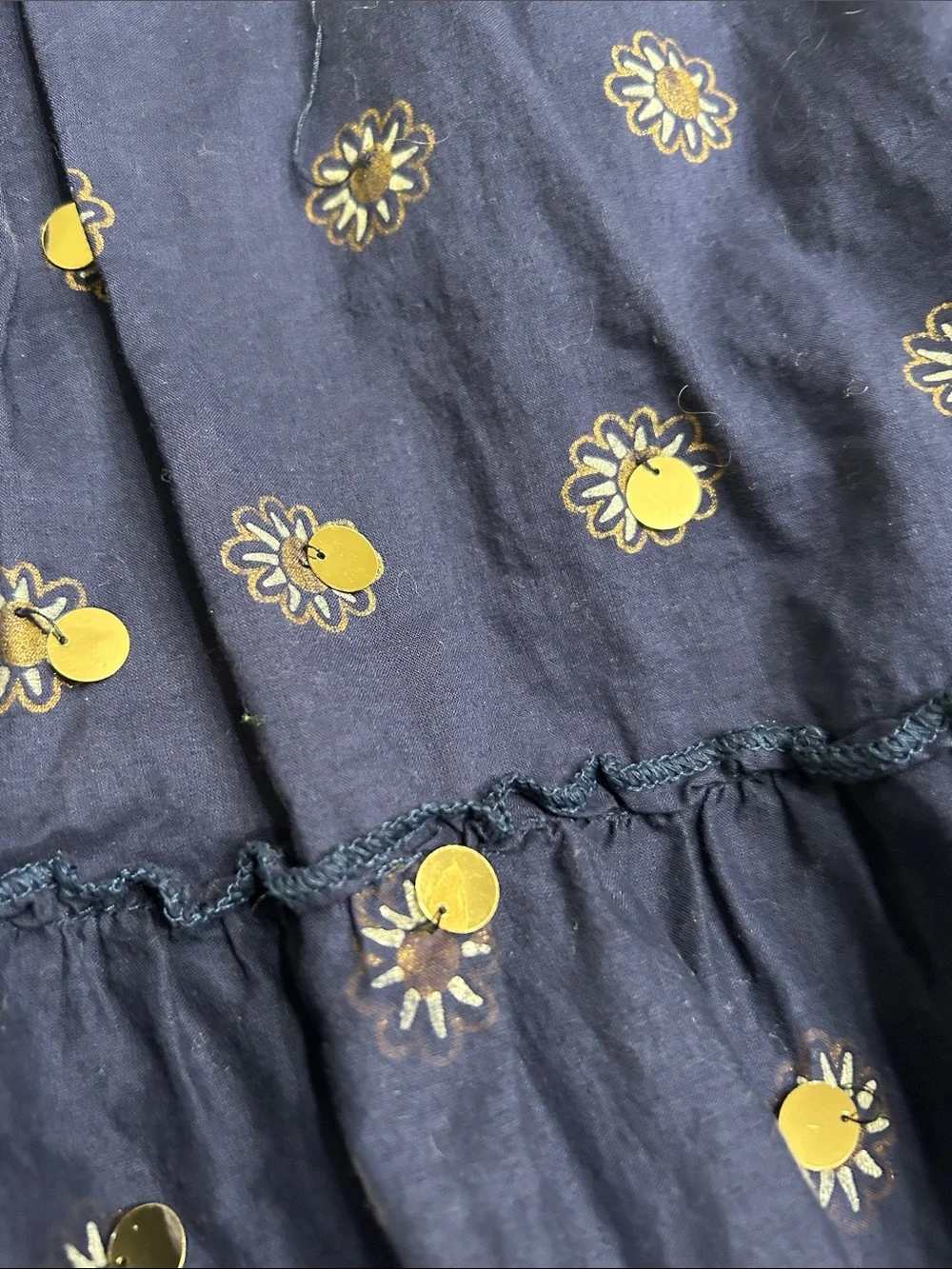 Justice Boho Style Navy Floral Print Maxi Skirt - Girls 12
